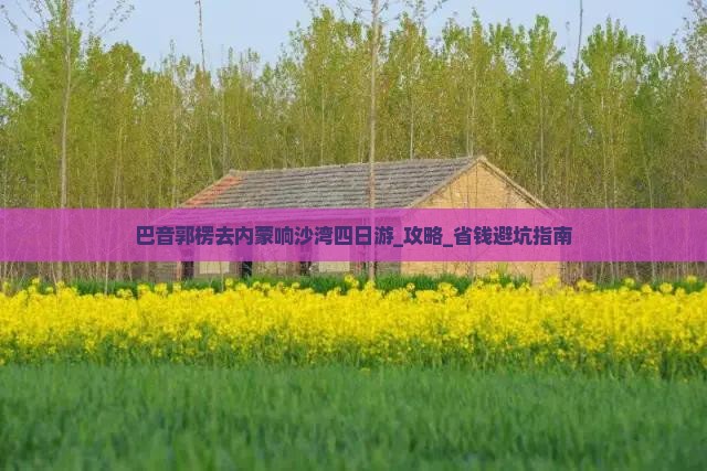 巴音郭楞去内蒙响沙湾四日游