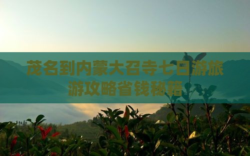 茂名到内蒙大召寺七日游
