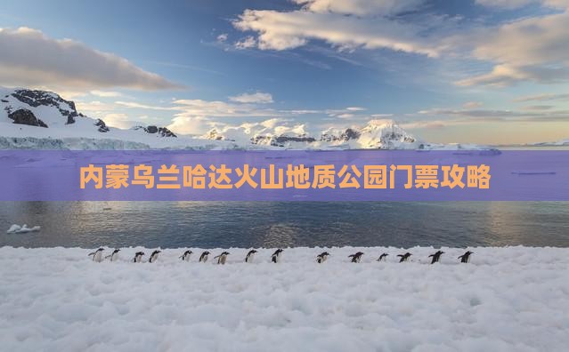 雅安到内蒙乌兰哈达火山地质公园门票