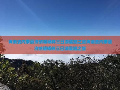 黄南去内蒙额济纳胡杨林三日游