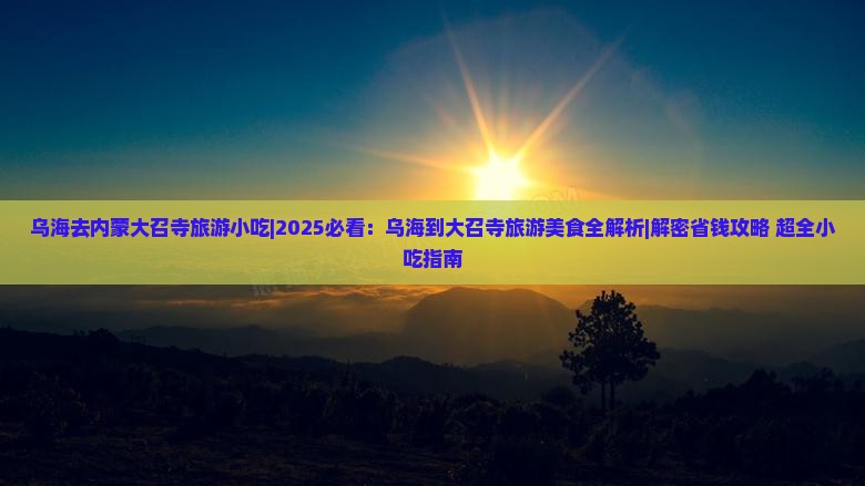 乌海去内蒙大召寺旅游小吃