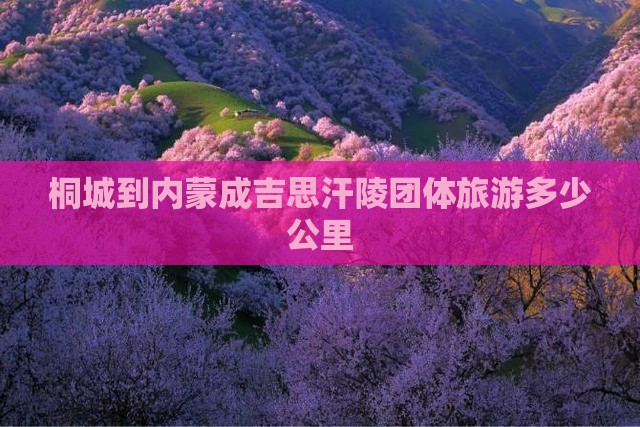 桐城到内蒙成吉思汗陵团体旅游