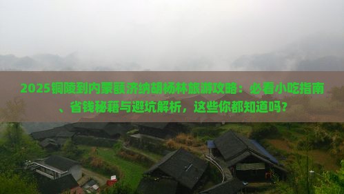 铜陵到内蒙额济纳胡杨林旅游小吃