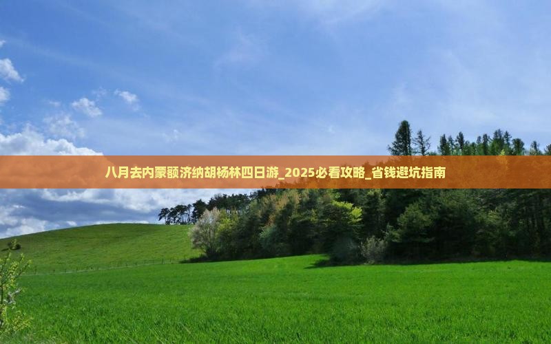 八月去内蒙额济纳胡杨林四日游