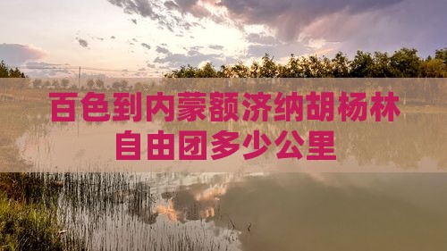 百色到内蒙额济纳胡杨林自由团