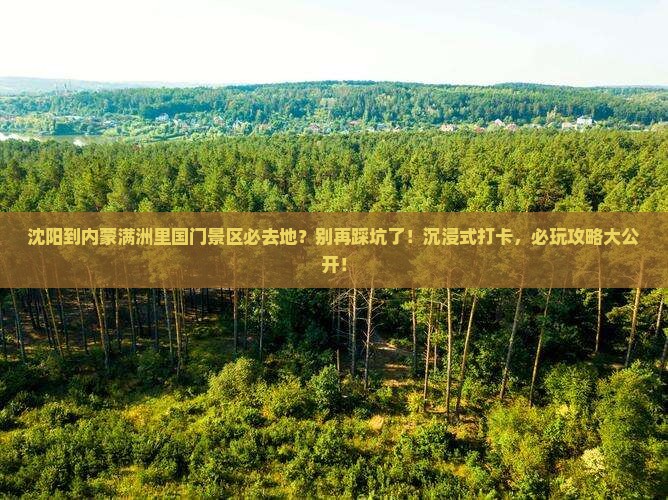 沈阳到内蒙满洲里国门景区必去地