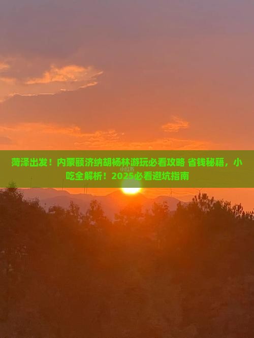 菏泽到内蒙额济纳胡杨林旅游小吃