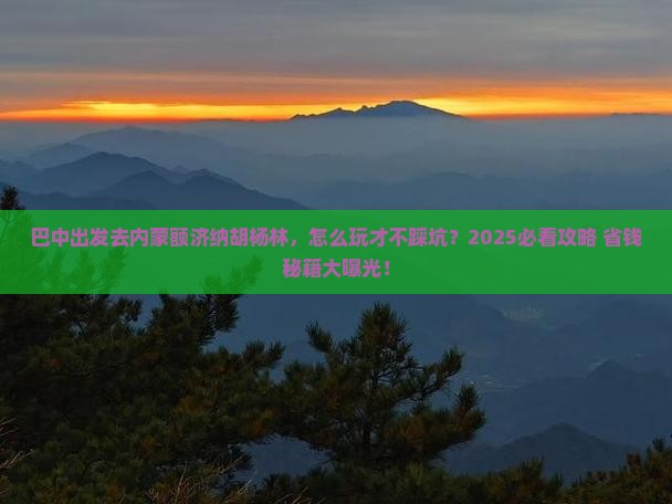 巴中去内蒙额济纳胡杨林必去地