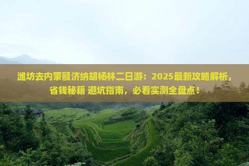 潍坊去内蒙额济纳胡杨林二日游