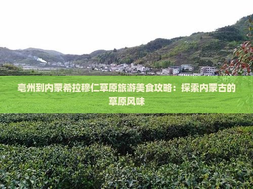 亳州到内蒙希拉穆仁草原旅游小吃