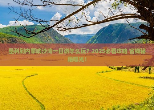 垦利到内蒙响沙湾一日游
