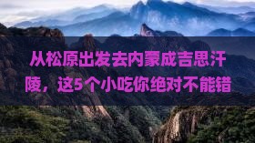 松原去内蒙成吉思汗陵旅游小吃