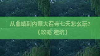 曲靖去内蒙大召寺七日游