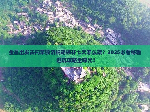 金昌到内蒙额济纳胡杨林七日游