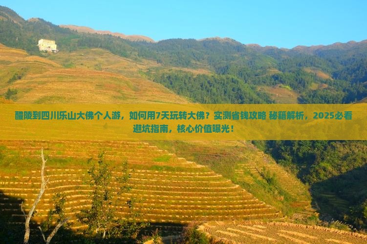 醴陵到四川乐山大佛个人游