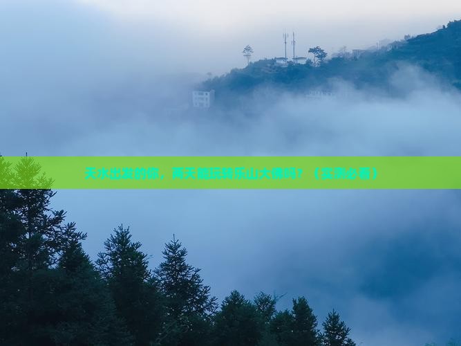天水到四川乐山大佛二日游