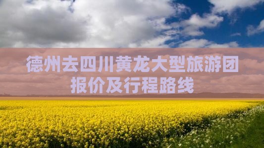 德州去四川黄龙大型旅游团 德州去四川黄龙大型旅游团