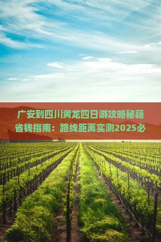 广安到四川黄龙四日游