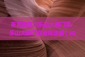来宾去四川乐山大佛门票