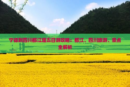宁德到四川都江堰五日游