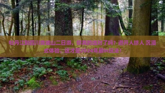 牡丹江到四川青城山二日游