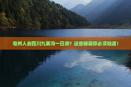 亳州去四川九寨沟一日