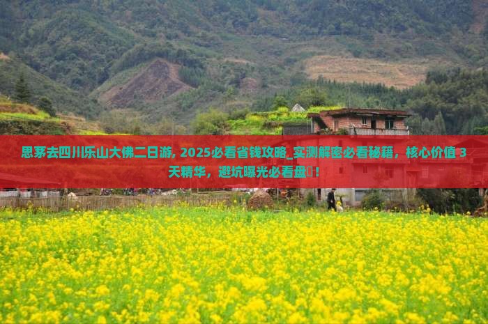 思茅去四川乐山大佛二日游