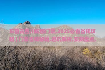 东营去四川成都门票