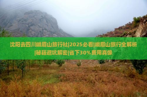 沈阳去四川峨眉山旅行社