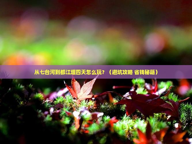 七台河到四川都江堰四日游