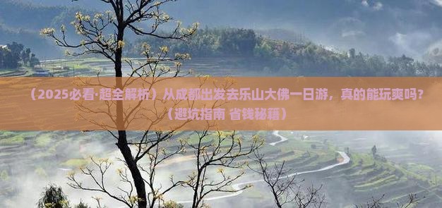 成都去四川乐山大佛一日