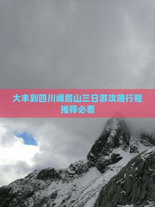 大丰到四川峨眉山三日游