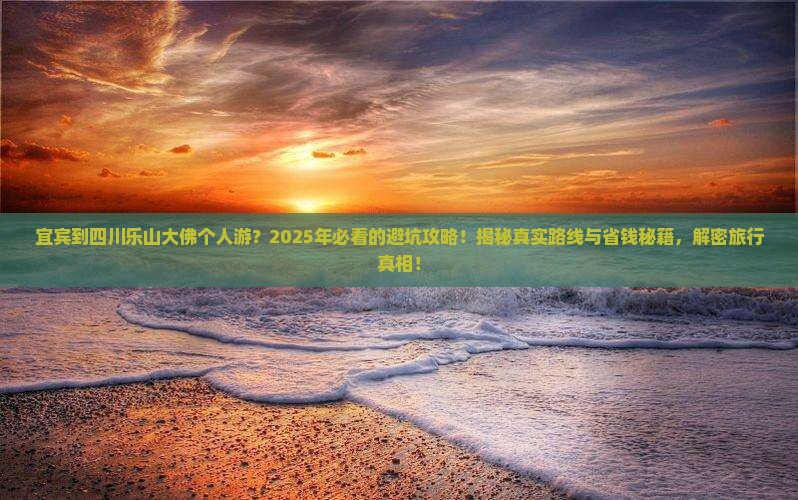 宜宾到四川乐山大佛个人游