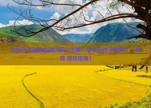 牡丹江去四川乐山大佛哪里玩