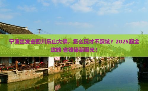宁波去四川乐山大佛门票