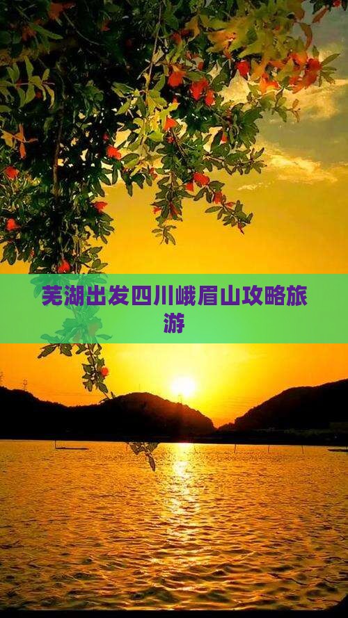 芜湖去四川峨眉山自由行