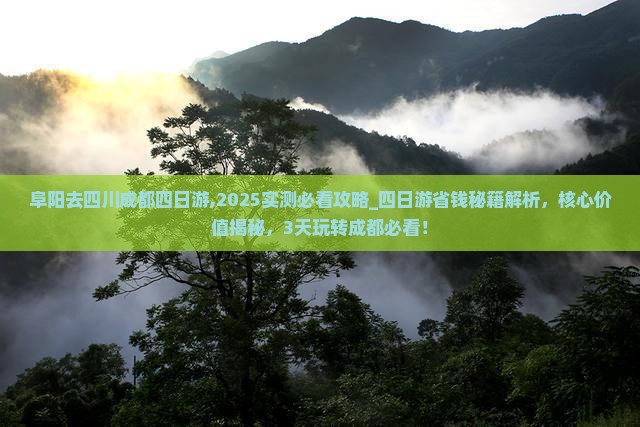 阜阳去四川成都四日游