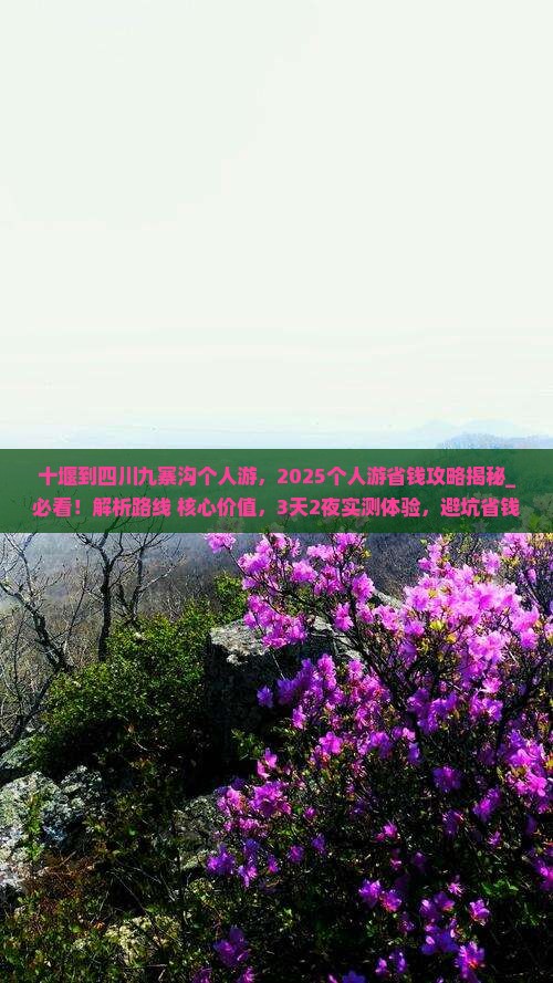 十堰到四川九寨沟个人游