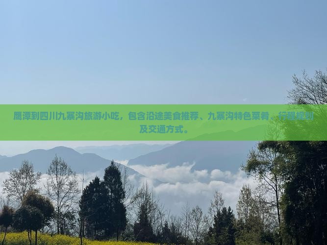 鹰潭到四川九寨沟旅游小吃