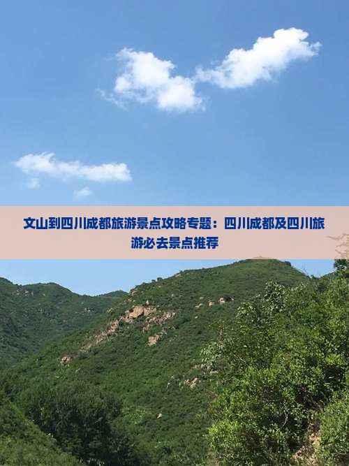 文山到四川成都哪里玩