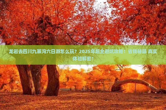 龙岩去四川九寨沟六日游