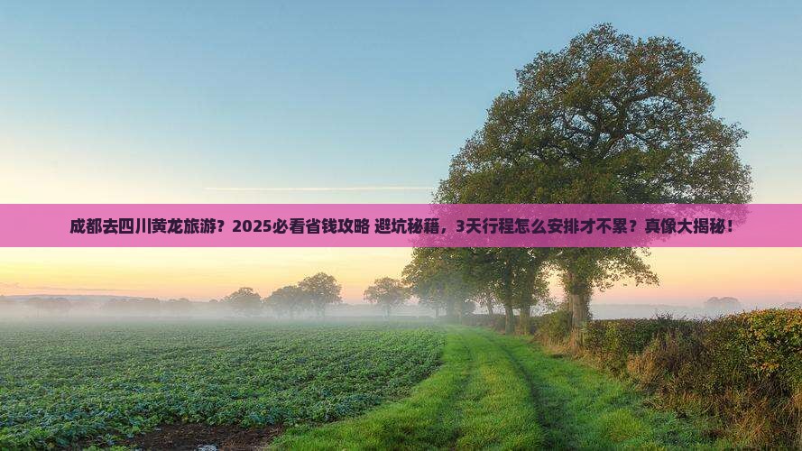 成都去四川黄龙旅游
