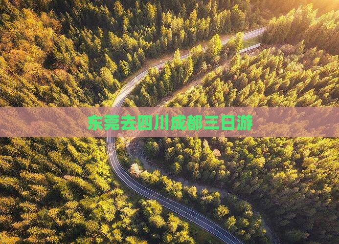 东莞去四川成都三日游