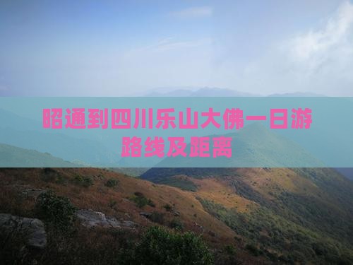 昭通到四川乐山大佛一日