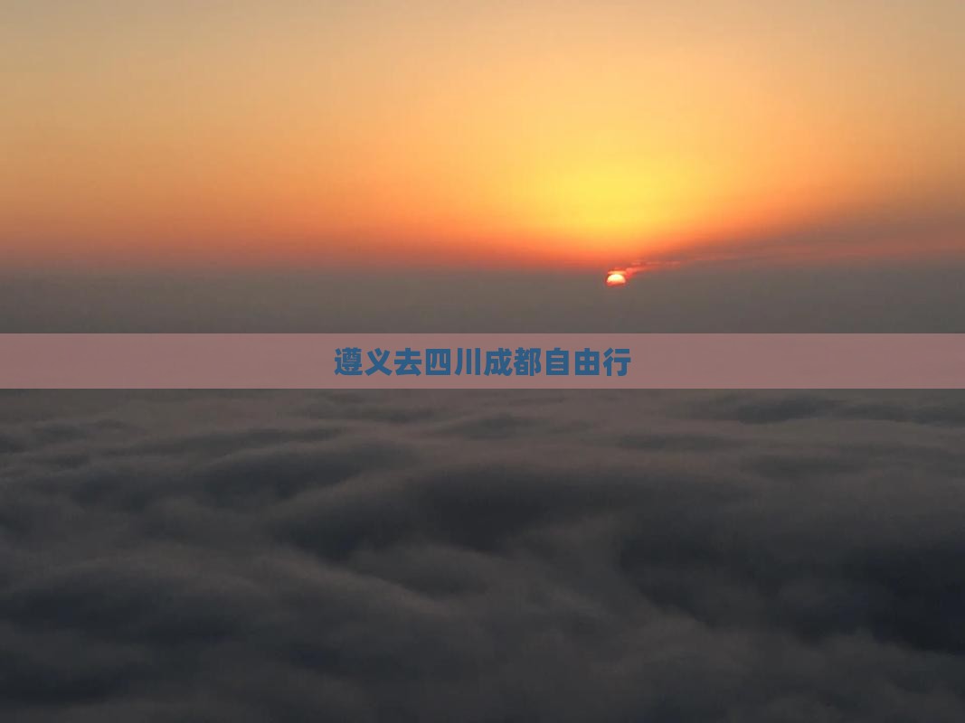 遵义去四川成都自由行