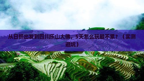 日照到四川乐山大佛旅游