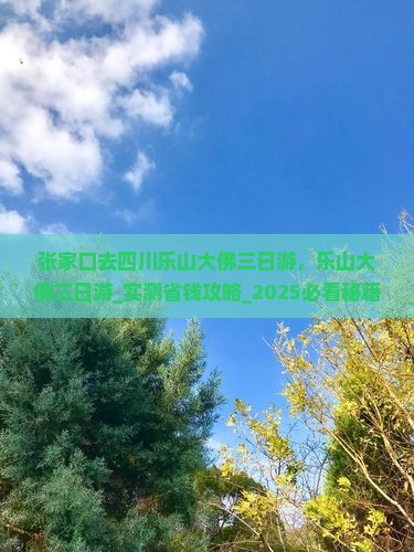 张家口去四川乐山大佛三日游