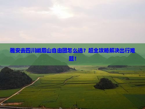 雅安去四川峨眉山自由团