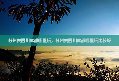 苏州去四川成都哪里玩