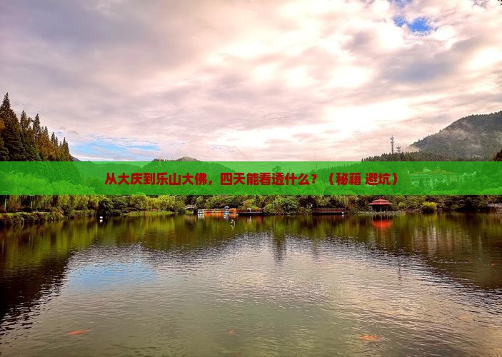 大庆去四川乐山大佛四日游